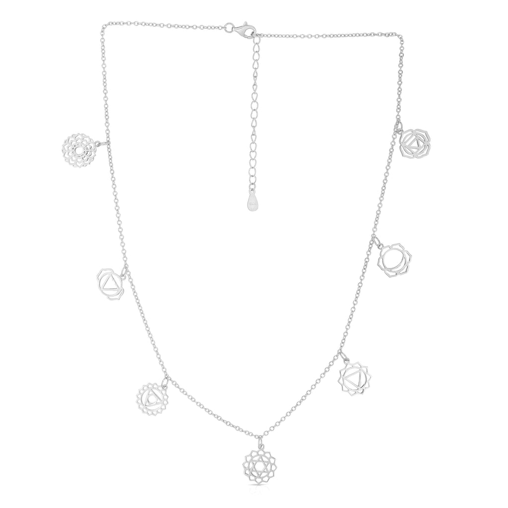 7 Charming Chakras Necklace - Sterling Silver